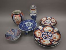 A quantity of Oriental porcelain. The largest 31 cm high.