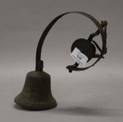 A Victorian shops bell. 23 cm high.