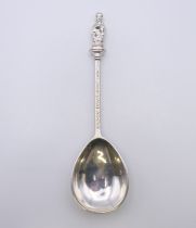 A silver Apostle spoon, hallmarked for Chester 1902. 16.5 cm long. 87.1 grammes.