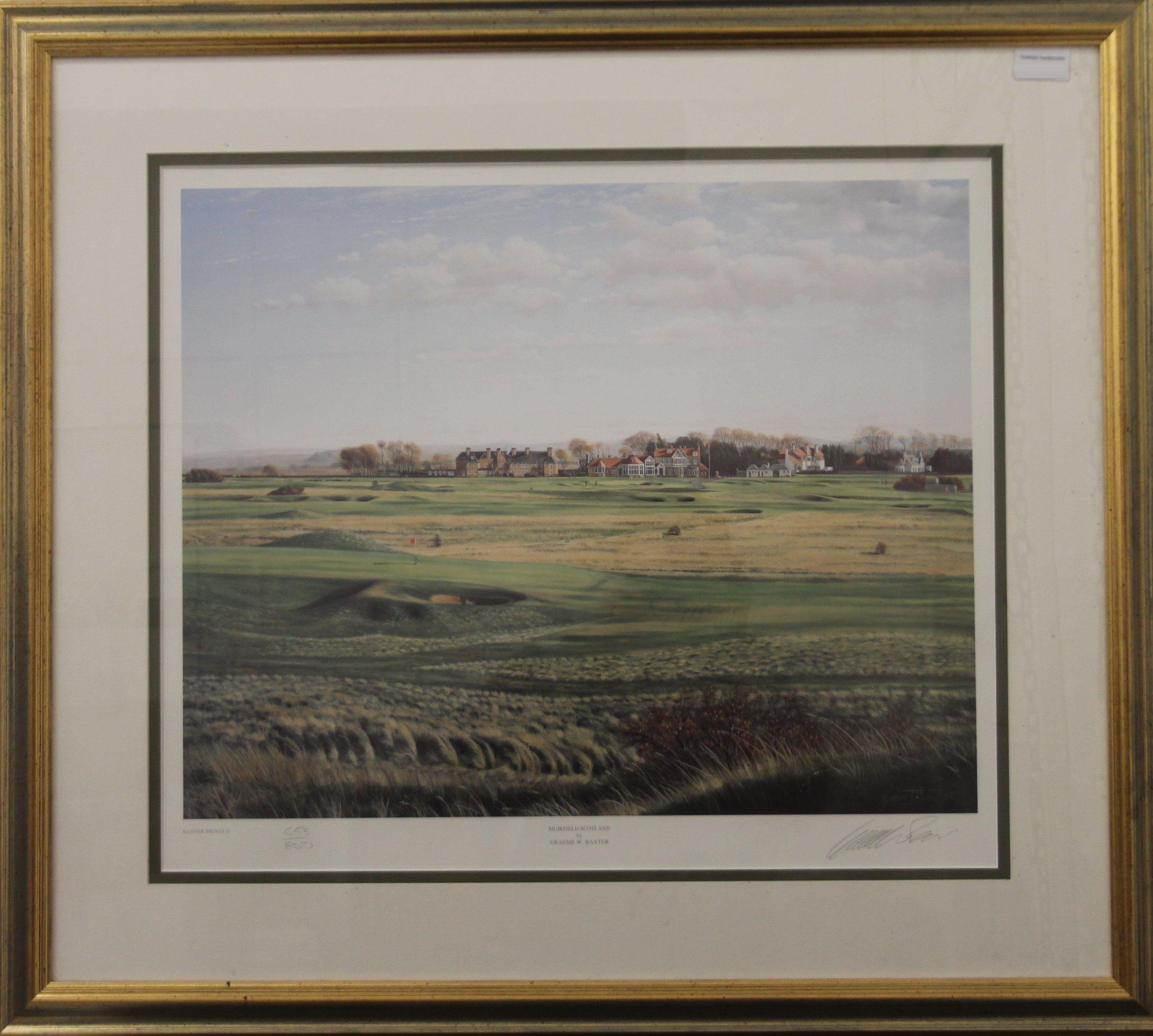 A limited edition print of Muirfield Scotland by Graeme W Baxter, signed in pencil to the margin, - Image 2 of 5