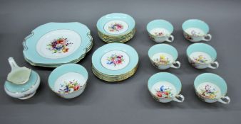 A Hammersley 24 piece porcelain tea set, pattern 3069.