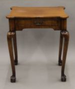 An early 20th century mahogany single drawer side table. 63 cm wide.