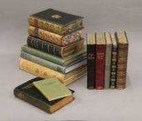 Two boxes of various antique books, including poetry (Coleridge, Shelley, Browning),