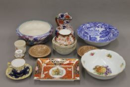 A quantity of decorative ceramics, including Poole, Spode, Masons, etc.