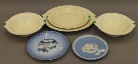 A small quantity of ceramics, including Copenhagen and Wedgwood.