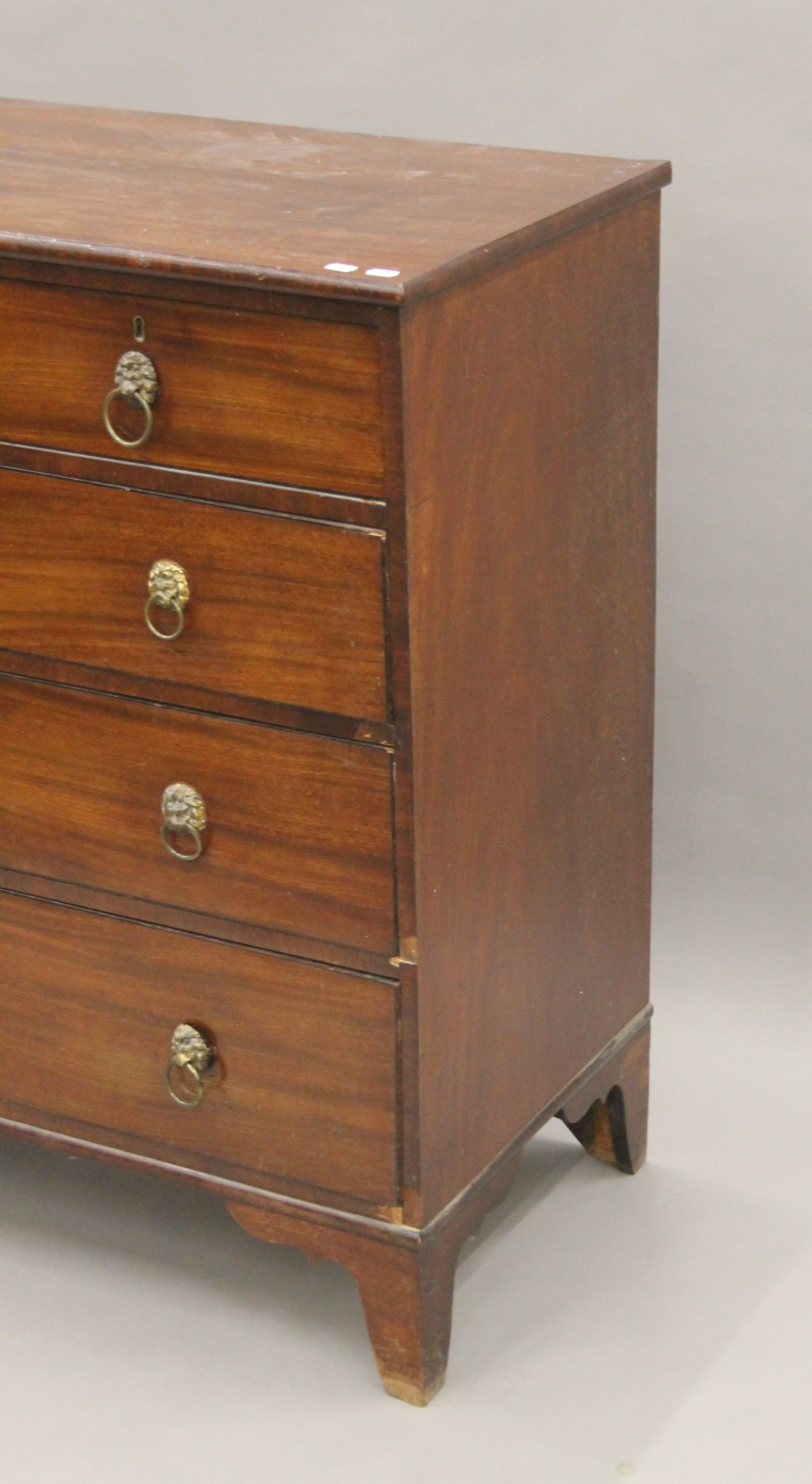 A 19th century mahogany chest of drawers. 104 cm wide. - Image 2 of 12