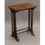 A 19th century nest of two rosewood tables. The largest 50 cm wide.
