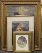 Four various framed prints. The largest 52 x 64.5 cm.