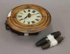 A Victorian postman's alarm clock. 28 cm diameter.