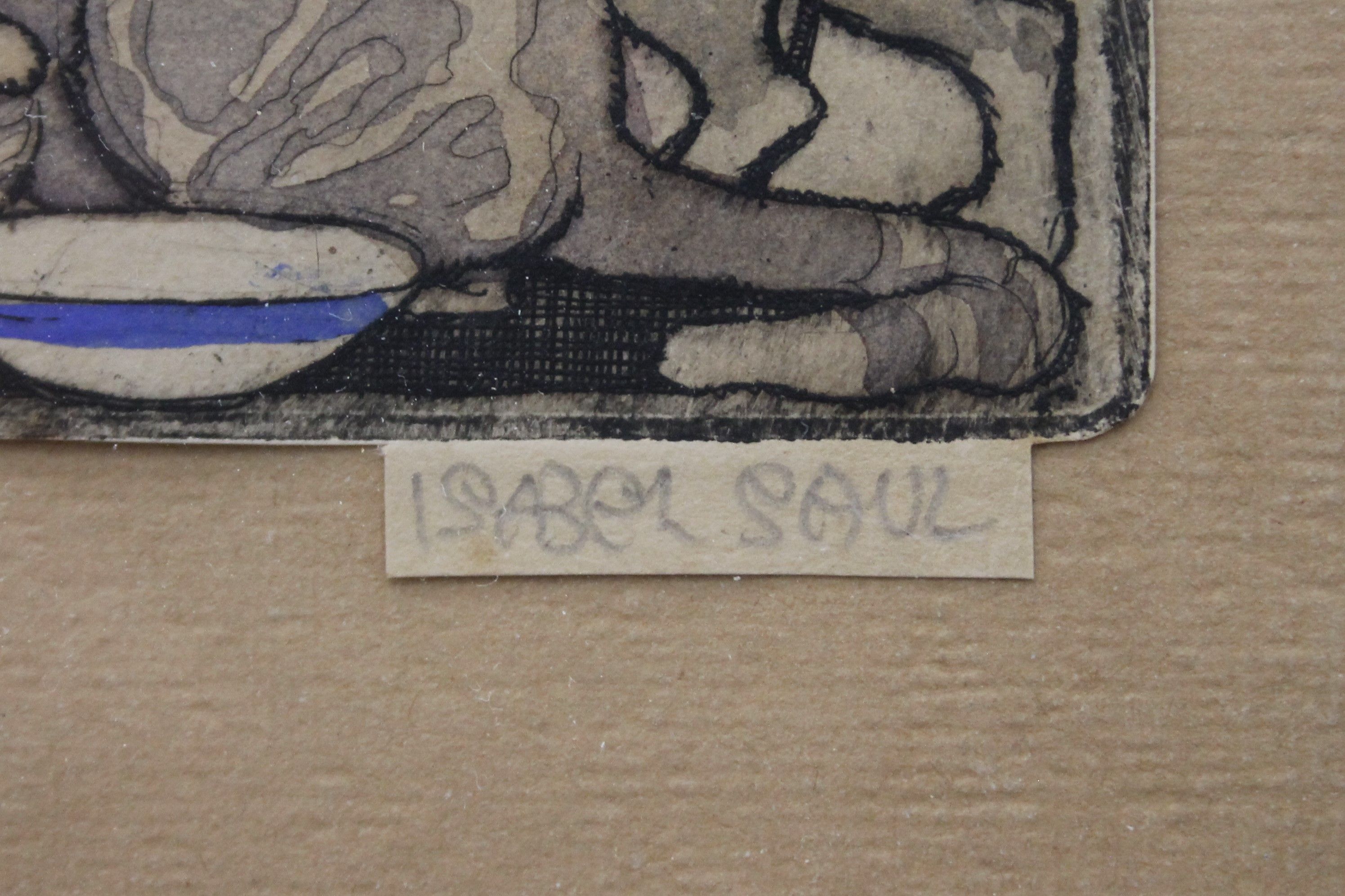 ISOBEL SAUL (1895-1982), Empty Vessels make the Most Sound, pen and watercolour, framed and glazed. - Image 3 of 3