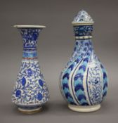 Two Iznik type vases. The largest 28 cm high.