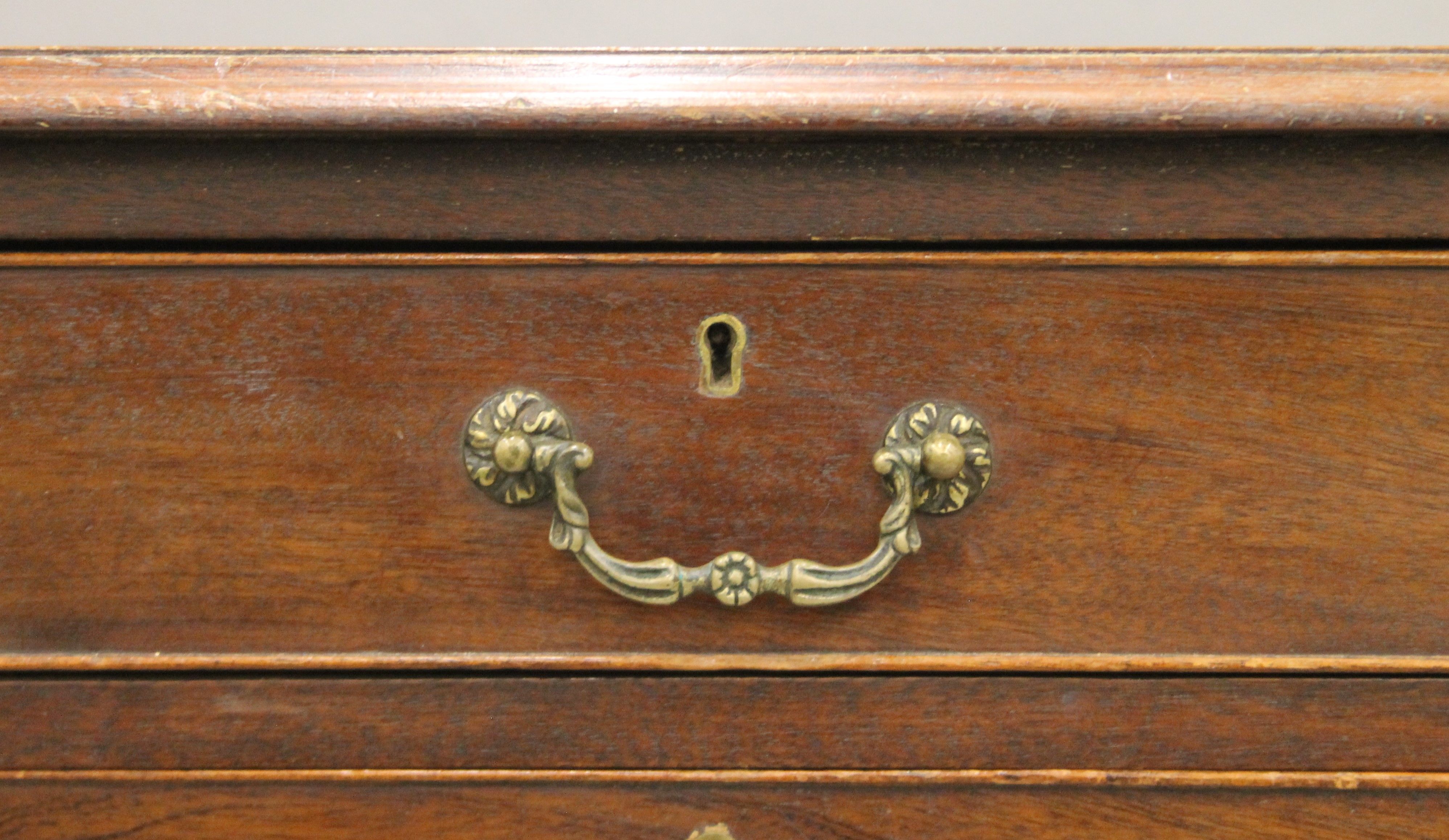 A 19th century five drawer mahogany chest of drawers. 62.5 cm wide. - Image 4 of 7