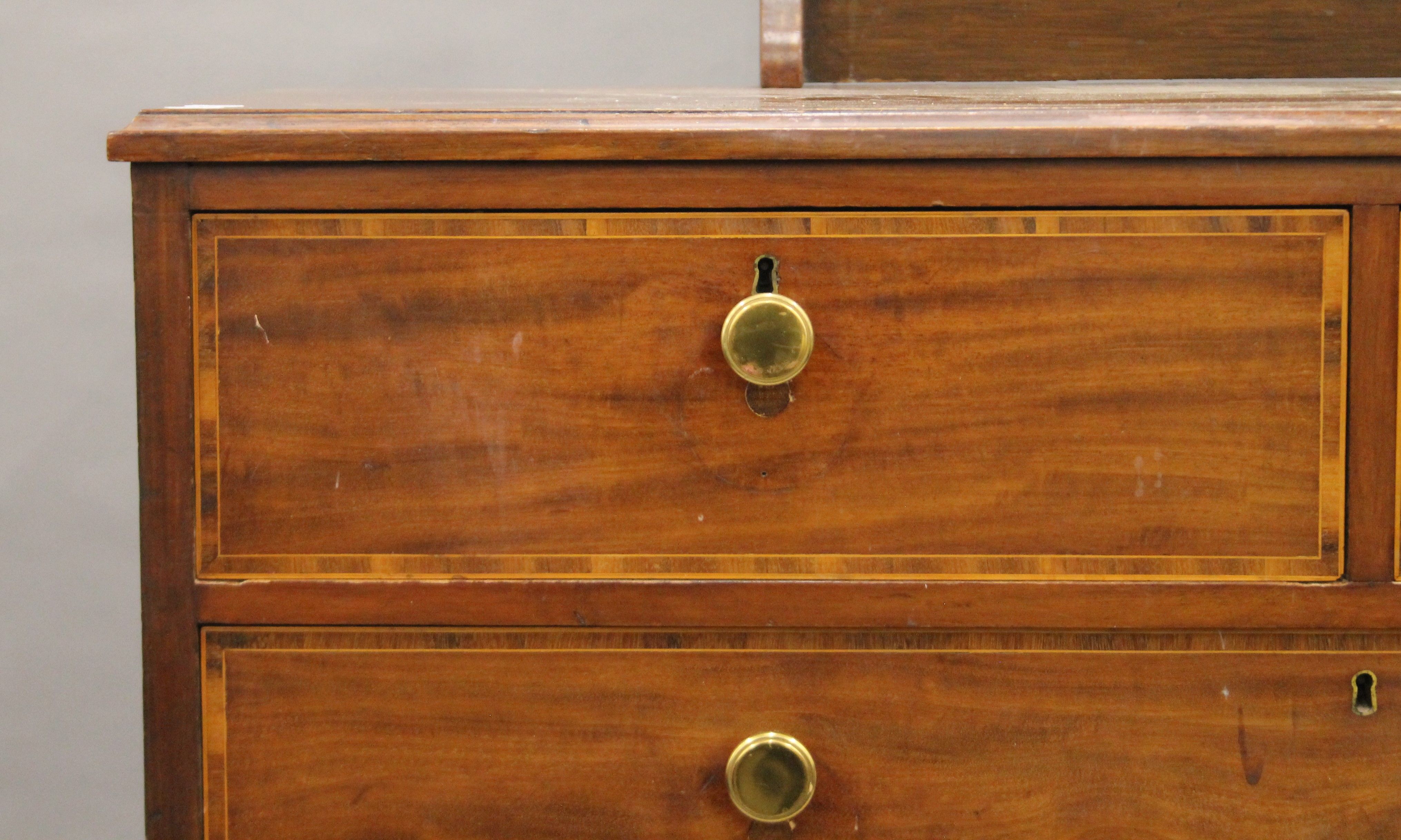 An Edwardian mahogany dressing chest. 109 cm wide. - Image 5 of 8