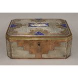 An Art Deco French jewellery box. 20 cm wide.