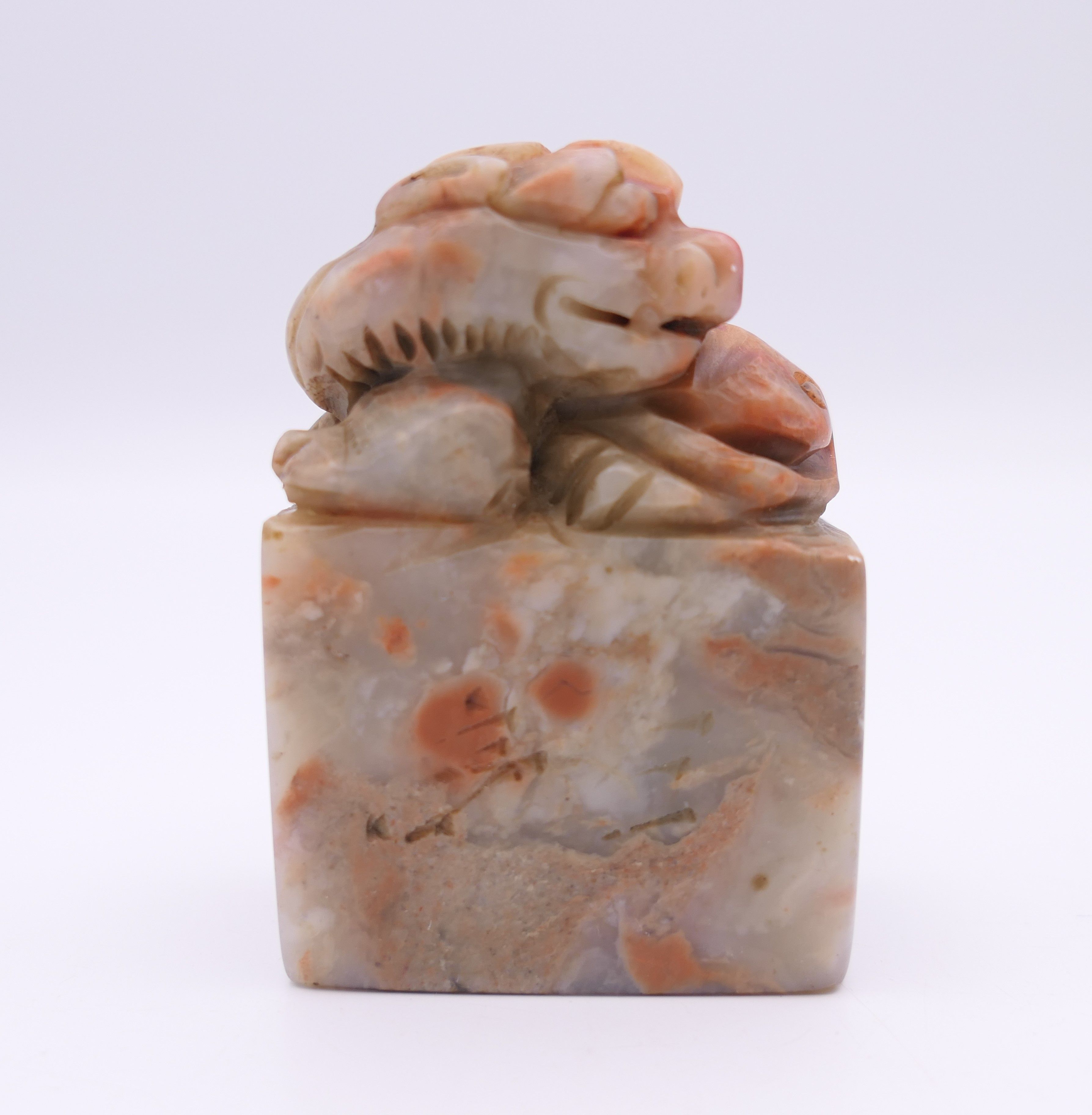 Two small Chinese carved stone seals, Qing Dynasty. The largest 5 cm high. - Image 2 of 11