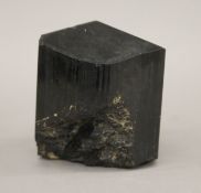 A large black tourmaline specimen. 9 cm high.