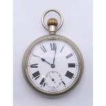 A Railwayman's LMS (London Midlands Scottish) pocket watch. 5.5 cm diameter.