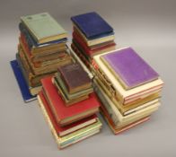 Two boxes of antiquarian and vintage books on literature, including Dickens, Burns, Bronte,