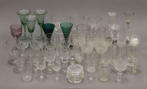 A collection of 18th century and later glass.