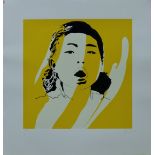 BLEK LE RAT (born 1952) French, Yellow Girl, a signed limited edition print on card,