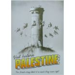 BANKSY (born 1974) British (AR), Visit Historic Palestine, with embossed logo stamp. 42 x 60 cm.