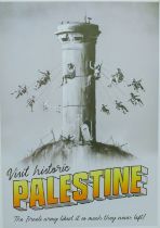 BANKSY (born 1974) British (AR), Visit Historic Palestine, with embossed logo stamp. 42 x 60 cm.