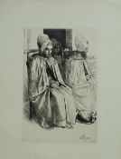 LEGROS, ALPHONSE (1837-1911) French/British, Reflection, an etching on paper. 15 x 23 cm.