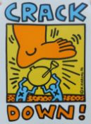 HARING, KEITH (1958-1990) American, Crack Down, a vintage poster on card. 43 x 56 cm.