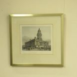 C18th coloured unframed engraving of St. Peter's Cathedral York, three c19th engravings of