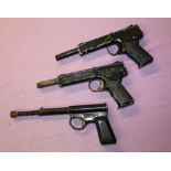 3 vintage pop out air pistols: Phoenix G50 .177, working. Diana SP50 .177, working. Early T J