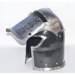 Modern Replica full size knights helmet with opening/closing visor.