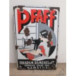 Pfaff sewing machines enamel sign, W48cm H73cm