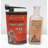 Superior Specially Prepared Lubricating Oil for Cycles oval can and bottle (2)