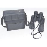 Pair of 15x60x63 GKE (Japan) binoculars with padded carry bag.