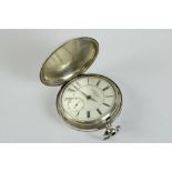 H. Cauffman, Manchester, late Victorian silver Hunter cased keywound and set pocket watch, signed