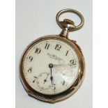 Carl Worringe, Cöln-Nippes continental silver keyless pinset open faced pocket watch, with signed