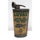 Luvax official piston type shock absorber thin fluid oval can marked Lucas-CAV-Rotax