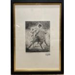 Enzo Plazzotta (1921-1981): 'Aprendause - 1973' ltd.ed etching 22/70, titled and numbered in pencil,