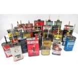 Large collection of various oil cans incl. Ronson, Gengol, 3 Way Eezit, Duckhams, etc (qty)