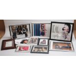 Collection of framed and loose signed photographs, some with certificates of authenticity from: