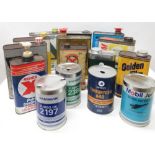 Mixed collection of oil cans from BP, Yacco, Elf, etc (qty)