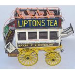 Large scratch-built wooden Garden Seat horse drawn Omnibus, competently made and well finished