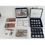 Selection of silver ingot stamp covers to incl. the Red Albums 1910-1936, the Coronation anniversary