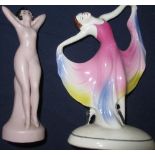 Collection of early to mid C20th German porcelain figurines and farings, and a collection of