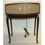 1960s Pye Achoic record player, type 1005, on hardwood stand, H70cm