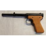Diana mod II .177 Gat air pistol with wooden grips and a black barrel