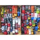 Collection of various scale diecast vehicles, the majority wreckers and tow trucks inc. various