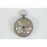 T. Atkinson Barrow In Furness. Victorian silver open faced key wound and set pocket watch with