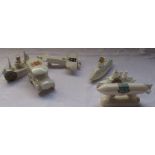 Collection of Shelly china and Carltonware crested china WW1 vehciles incl. ambulance, submarines,