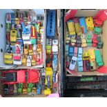 Collection of various scale diecast models, the majority small Matchbox, etc., mostly wreckers and